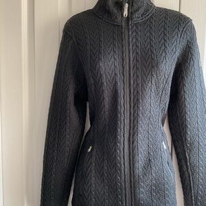 Women's Black Cable Knit Jacket